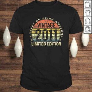 Funny 9 Year Old Gifts Vintage 2011 Limited Edition 9th Birthday T-shirt Funny 9 Year Old Gifts Vintage 2011 Limited Edition 9th Birthday T-shirt