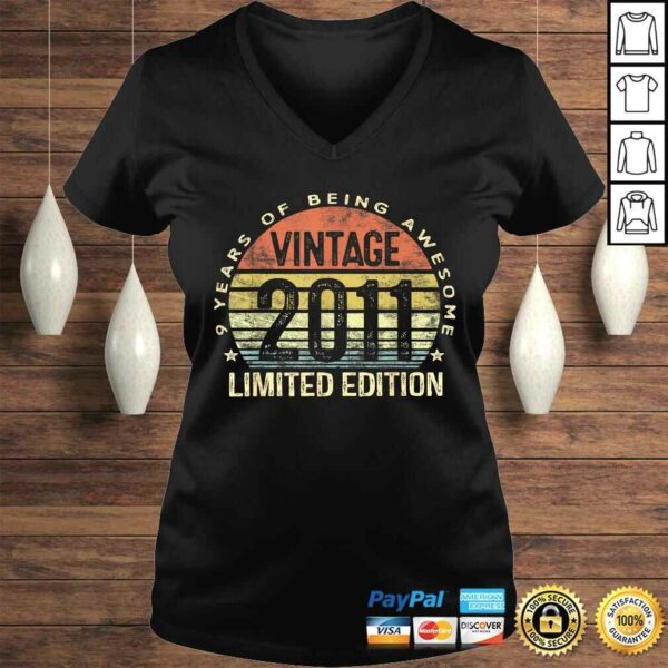 Funny 9 Year Old Gifts Vintage 2011 Limited Edition 9th Birthday T-shirt