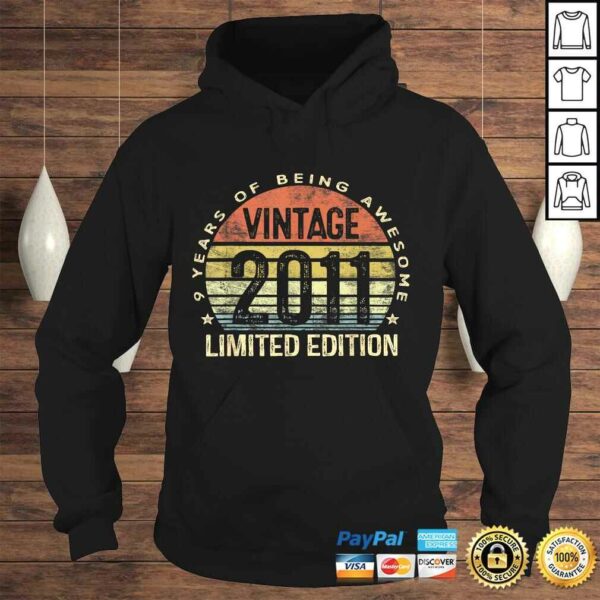 Funny 9 Year Old Gifts Vintage 2011 Limited Edition 9th Birthday T-shirt