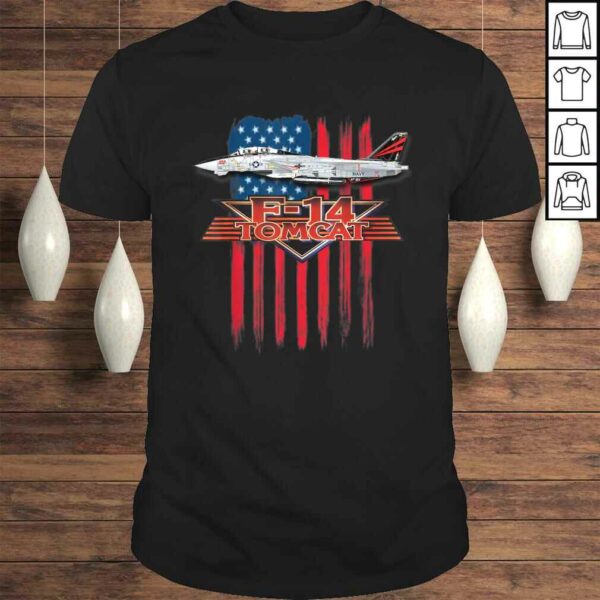 Funny A Patriotic Navy F-14 Tomcat and the American flag. Shirt