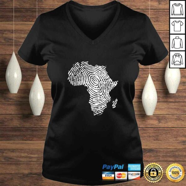 Funny Africa DNA Fingerprint – Africa Map Thumbprint Black Pride TShirt