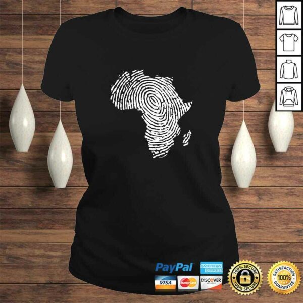 Funny Africa DNA Fingerprint – Africa Map Thumbprint Black Pride TShirt