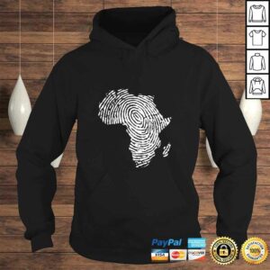 Funny Africa DNA Fingerprint Africa Map Thumbprint Black Pride TShirt 4
