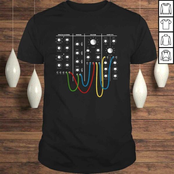 Funny Analog Modular Synthesizer Panel Electronic Musician Gift TShirt