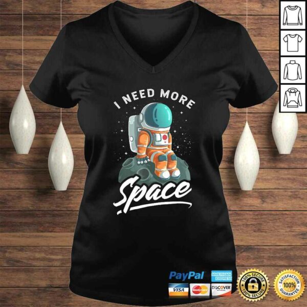 Funny Astronaut I Need More Space Asteroid Funny Graphic Tee Shirt