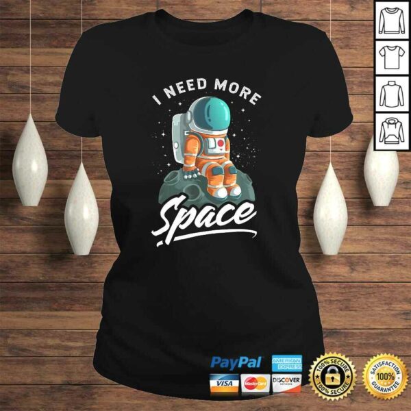 Funny Astronaut I Need More Space Asteroid Funny Graphic Tee Shirt