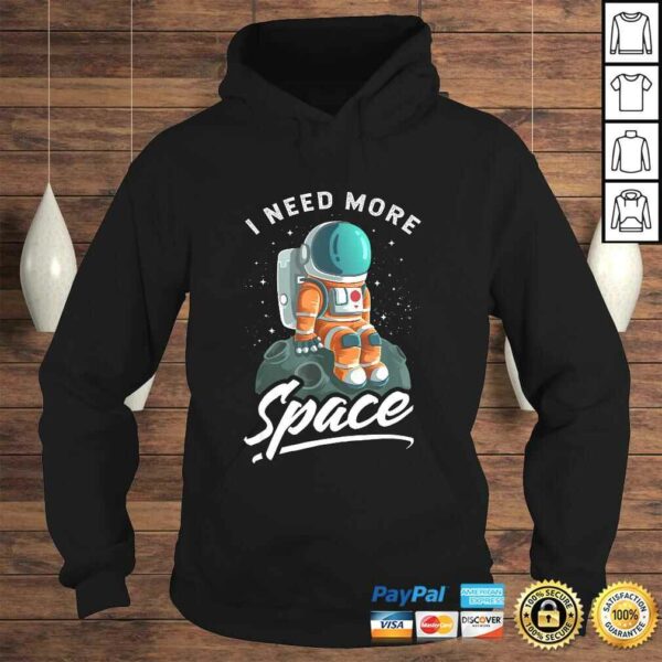 Funny Astronaut I Need More Space Asteroid Funny Graphic Tee Shirt