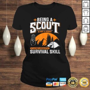 Funny Being A Scout Is Not A Hobby Boys Girls Scouts V Neck T Shirt 3