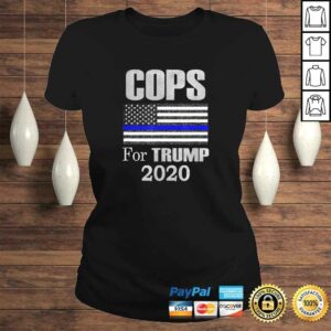 Funny Blue Line Supporters Police USA Flag - Cops For Trump 2020 Tee T-Shirt 2 Funny Blue Line Supporters Police USA Flag Cops For Trump 2020 Tee T Shirt 3
