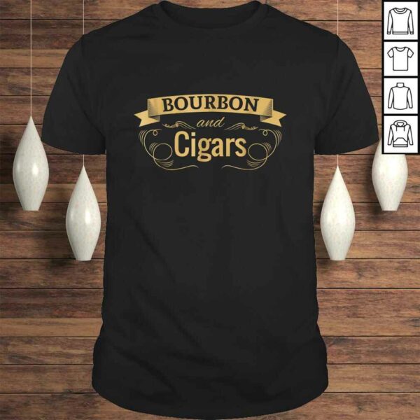 Funny Bourbon Cigar Lover Smoking Shirt Men Grandpa