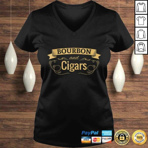 Funny Bourbon Cigar Lover Smoking Shirt Men Grandpa