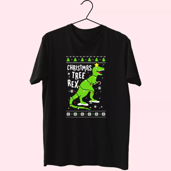 Funny Christmas Tree Rex T Rex T Shirt Xmas Design