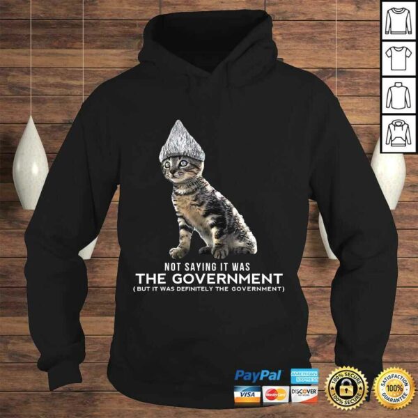 Funny Conspiracy Cat Tin Foil Hat GovernmenShirt Gift Men