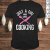 Funny Cook Just A Girl Who Loves Cooking Chef Vintage TShirt