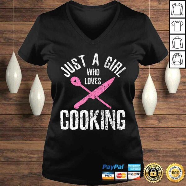 Funny Cook Just A Girl Who Loves Cooking Chef Vintage TShirt