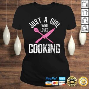 Funny Cook Just A Girl Who Loves Cooking Chef Vintage TShirt 2 Funny Cook Just A Girl Who Loves Cooking Chef Vintage TShirt 3