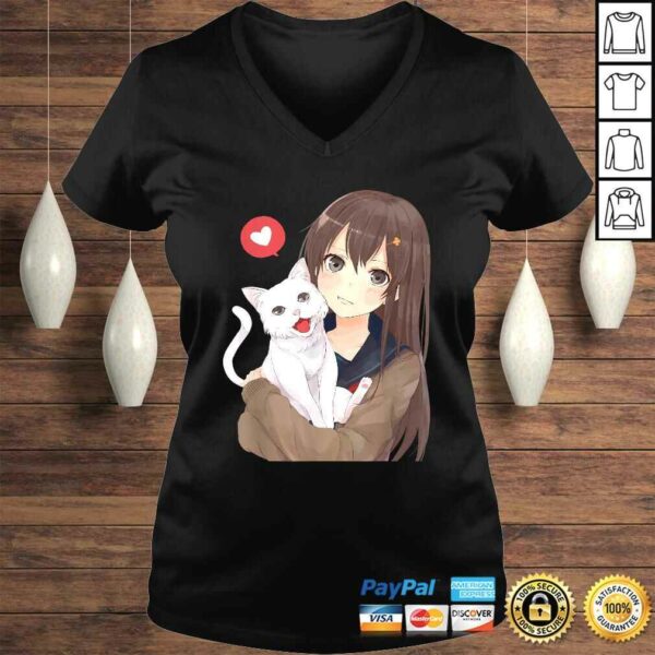 Funny Cute Anime Girl and Kitty CaTee Shirt