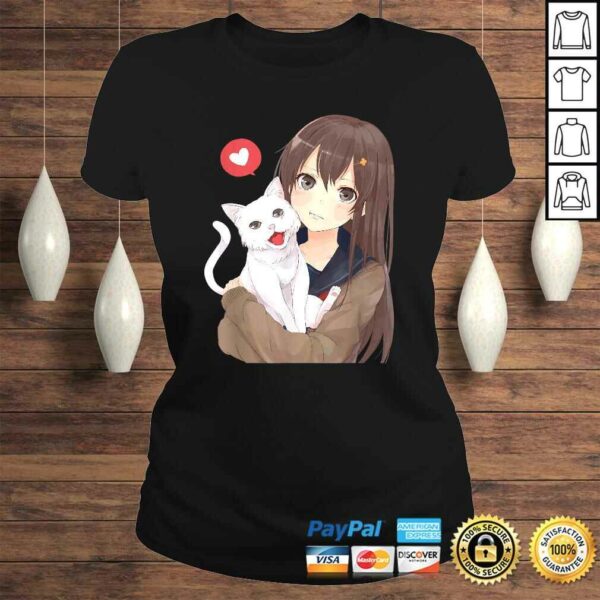 Funny Cute Anime Girl and Kitty CaTee Shirt