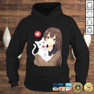 Funny Cute Anime Girl and Kitty CaTee Shirt 3 Funny Cute Anime Girl and Kitty CaTee Shirt 4