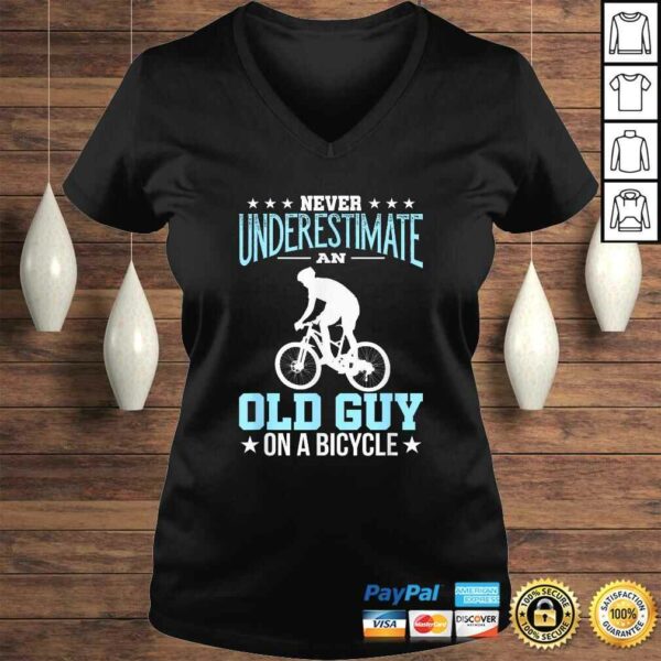 Funny Cycling Biking Old Guy on a Bicycle Bike Riding Gift Idea TShirt