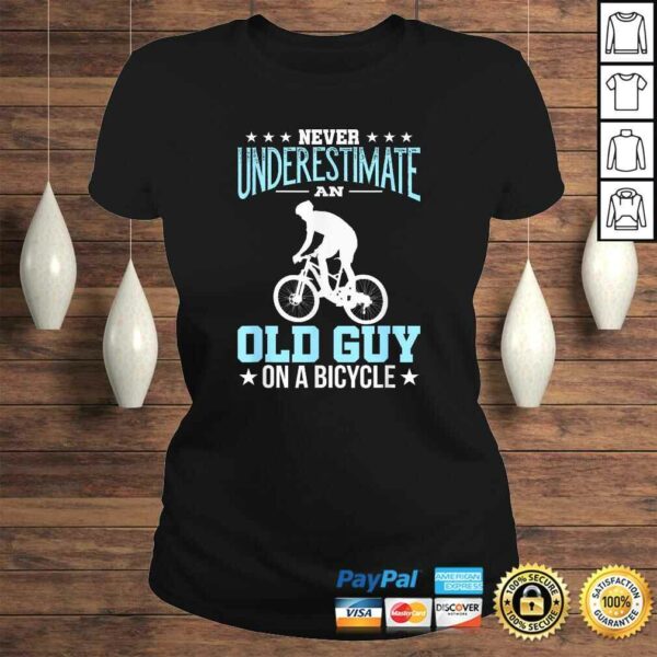 Funny Cycling Biking Old Guy on a Bicycle Bike Riding Gift Idea TShirt