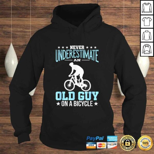 Funny Cycling Biking Old Guy on a Bicycle Bike Riding Gift Idea TShirt