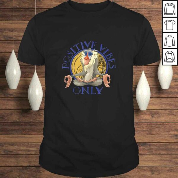 Funny Disney Lion King Rafiki Meditating Positive Vibes Only TShirt