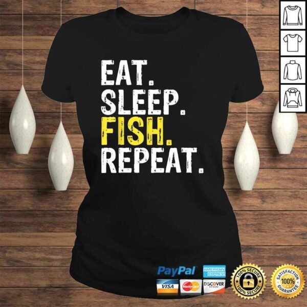 Funny Eat Sleep Fish Repeat Shirt