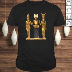 Funny Egyptian Trinity Golden Horus Osiris and Isis Statue TShirt Funny Egyptian Trinity Golden Horus Osiris and Isis Statue TShirt