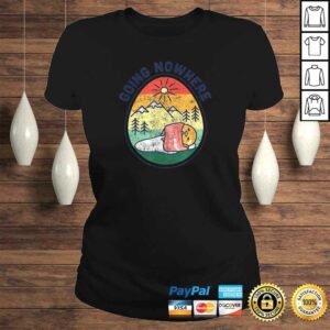 Funny Gudetama the Lazy Egg Camping Going Nowhere V Neck T Shirt 3