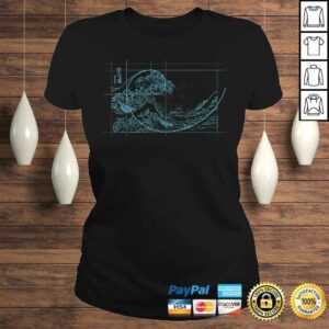 Funny Hokusai Meets Fibonacci, Linear, Blue Gift Top 2 Funny Hokusai Meets Fibonacci Linear Blue Gift Top 3