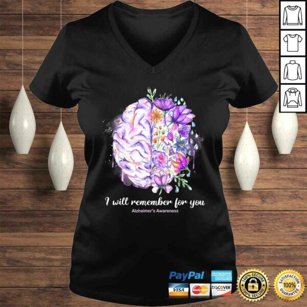 Funny I Will Remember For You Brain Alzheimer’s Awareness Shirt