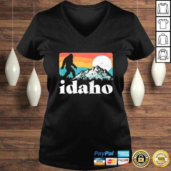 Funny Idaho Bigfoot & Retro Mountains TShirt