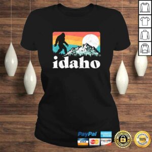 Funny Idaho Bigfoot & Retro Mountains TShirt 2 Funny Idaho Bigfoot Retro Mountains TShirt 3