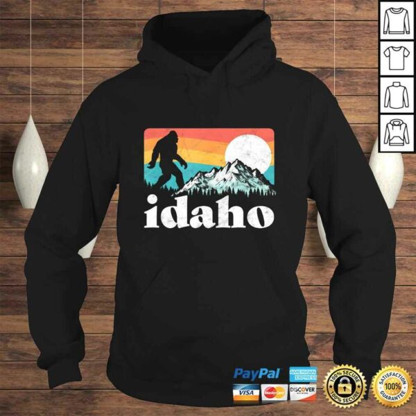 Funny Idaho Bigfoot & Retro Mountains TShirt