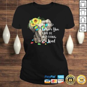Funny In A World Where You Can Be Anything Be Kind Autism Tee T Shirt 3
