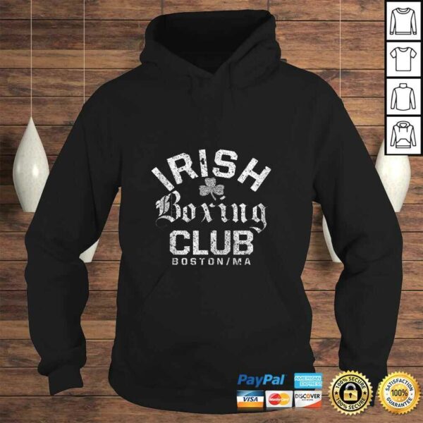 Funny Irish Boxing Club Boston Shamrock Distressed Gift Shirt