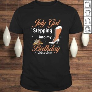 Funny July Cowboy Girl Stepping Into My Birthday Like A Boss V-Neck T-Shirt Funny July Cowboy Girl Stepping Into My Birthday Like A Boss V-Neck T-Shirt