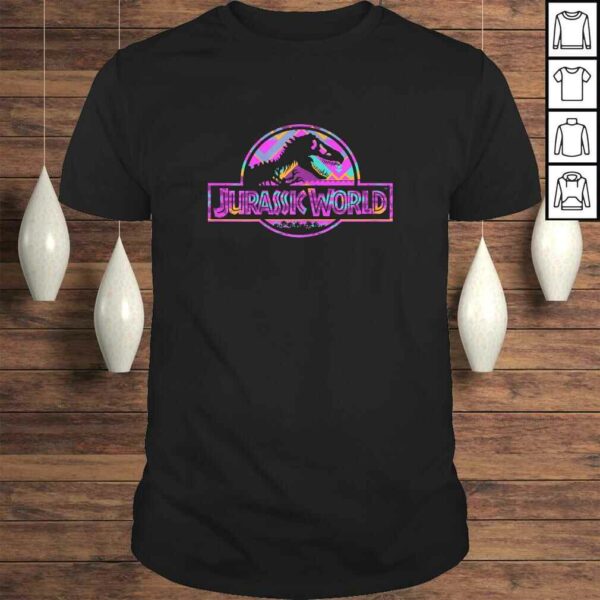 Funny Jurassic World Purple Boho Geometric Logo Graphic Tee Shirt