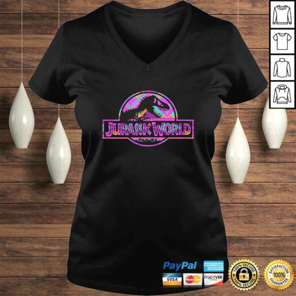 Funny Jurassic World Purple Boho Geometric Logo Graphic Tee Shirt