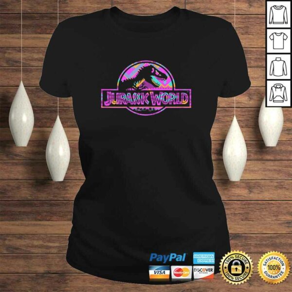 Funny Jurassic World Purple Boho Geometric Logo Graphic Tee Shirt