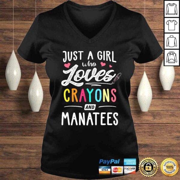 Funny Just A Girl Who Loves Crayons And Manatees Kids, Youth Shirt