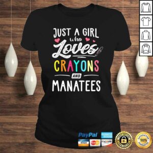 Funny Just A Girl Who Loves Crayons And Manatees Kids, Youth Shirt 2 Funny Just A Girl Who Loves Crayons And Manatees Kids Youth Shirt 3