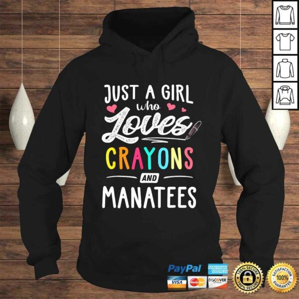 Funny Just A Girl Who Loves Crayons And Manatees Kids, Youth Shirt