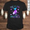 Funny Just a Girl Who Loves Pitbulls Galaxy Space Pitbull Mom Gift TShirt