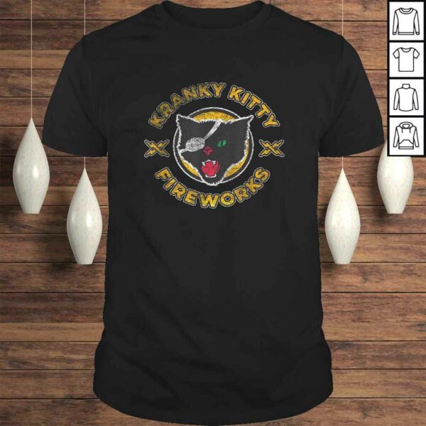 Funny Kranky Kitty Fireworks Funny Pirate CaTShirt