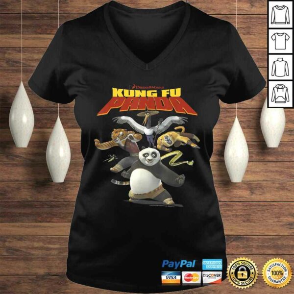 Funny Kung Fu Panda Group Shot Action Portrait Movie Logo TShirt