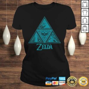 Funny Legend of Zelda Teal Triforce Symbolism Graphic Tee Shirt 3