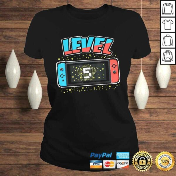 Funny Level 5 Birthday Shirt Boy 5 Years Old Video Games Shirt