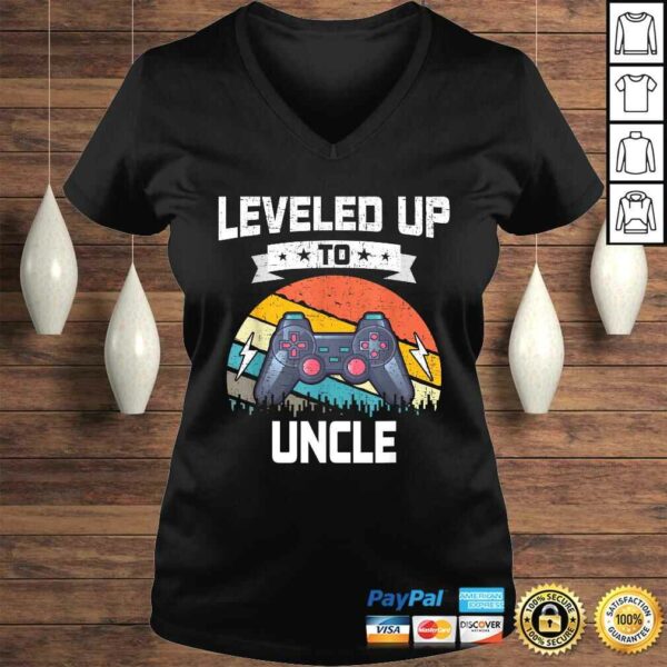 Funny Leveled up to Uncle Funny Video Gamer Gaming Gift TShirt